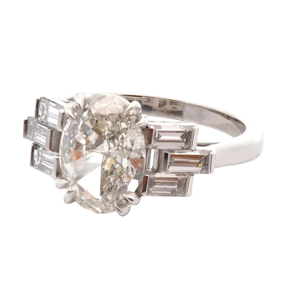 Ring diamond 2.03cts in paltinium