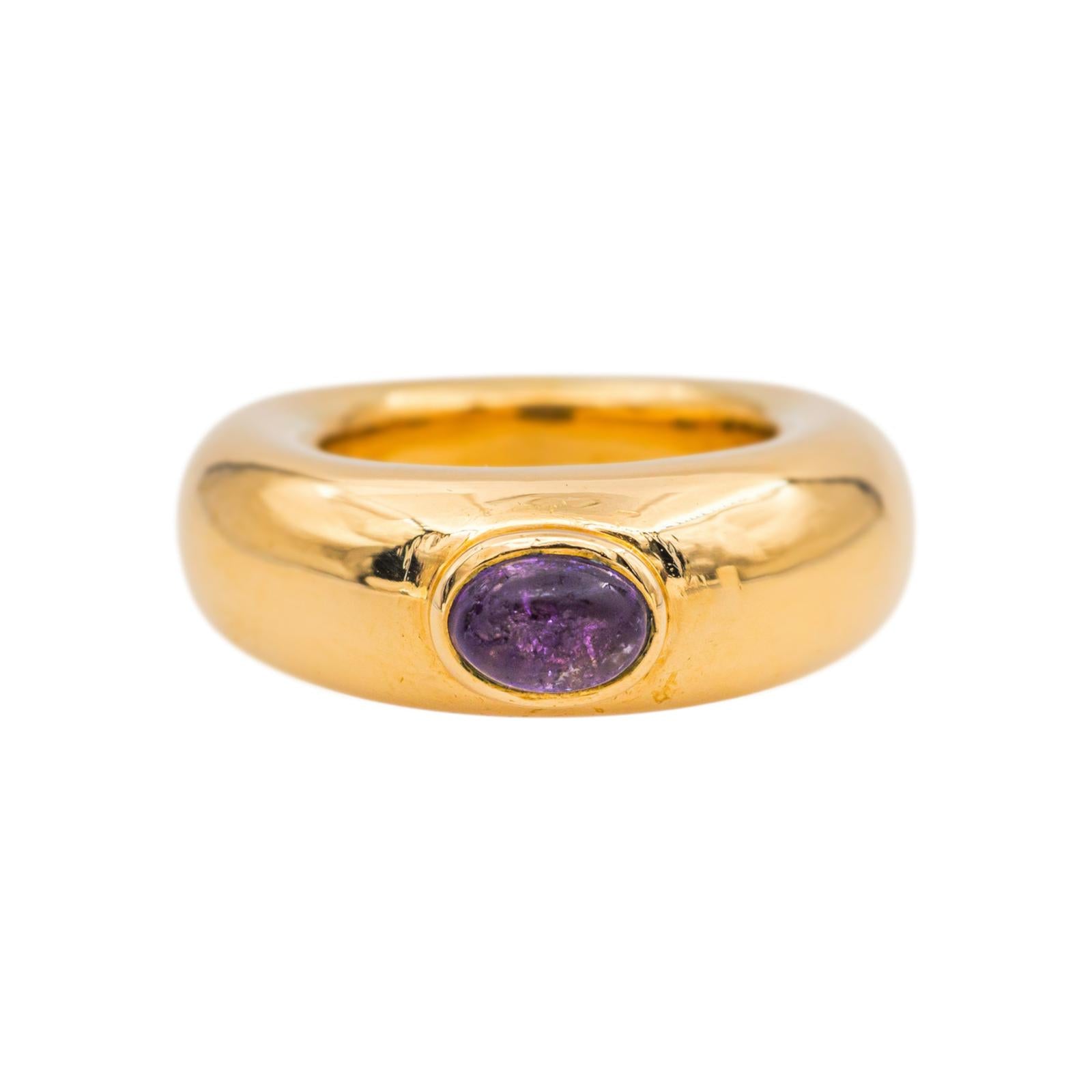 Chaumet Bague Jonc  Or jaune Saphir Violet