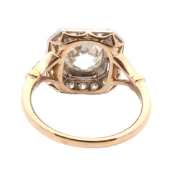 Ring diamond 1.54cts J/VS1 in gold and paltinium