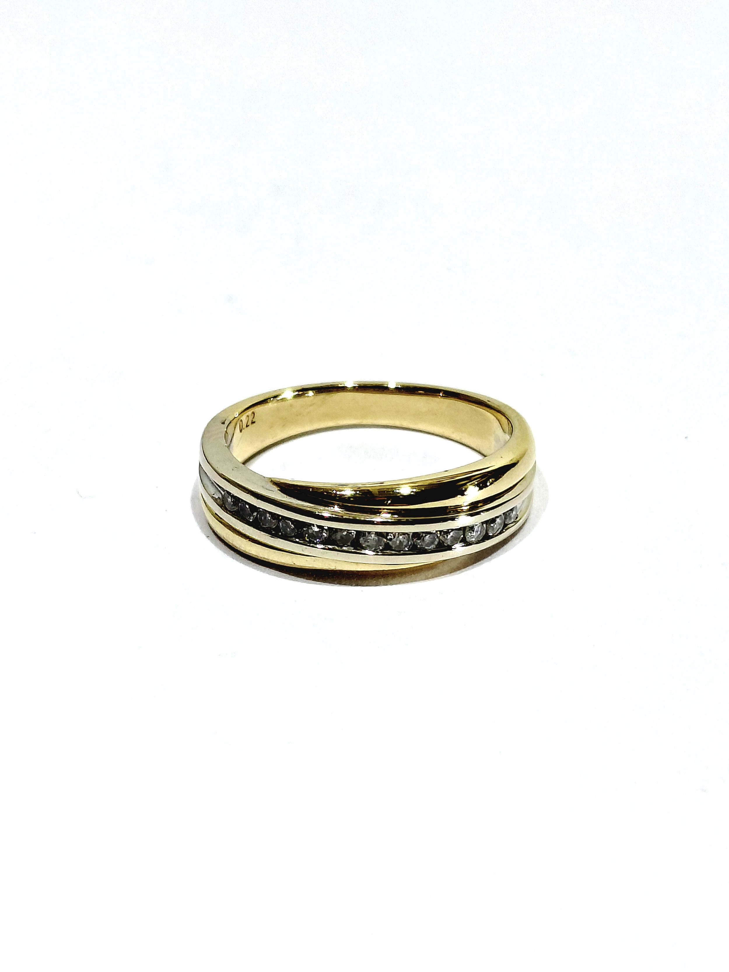 Yellow Gold and Diamond Ring