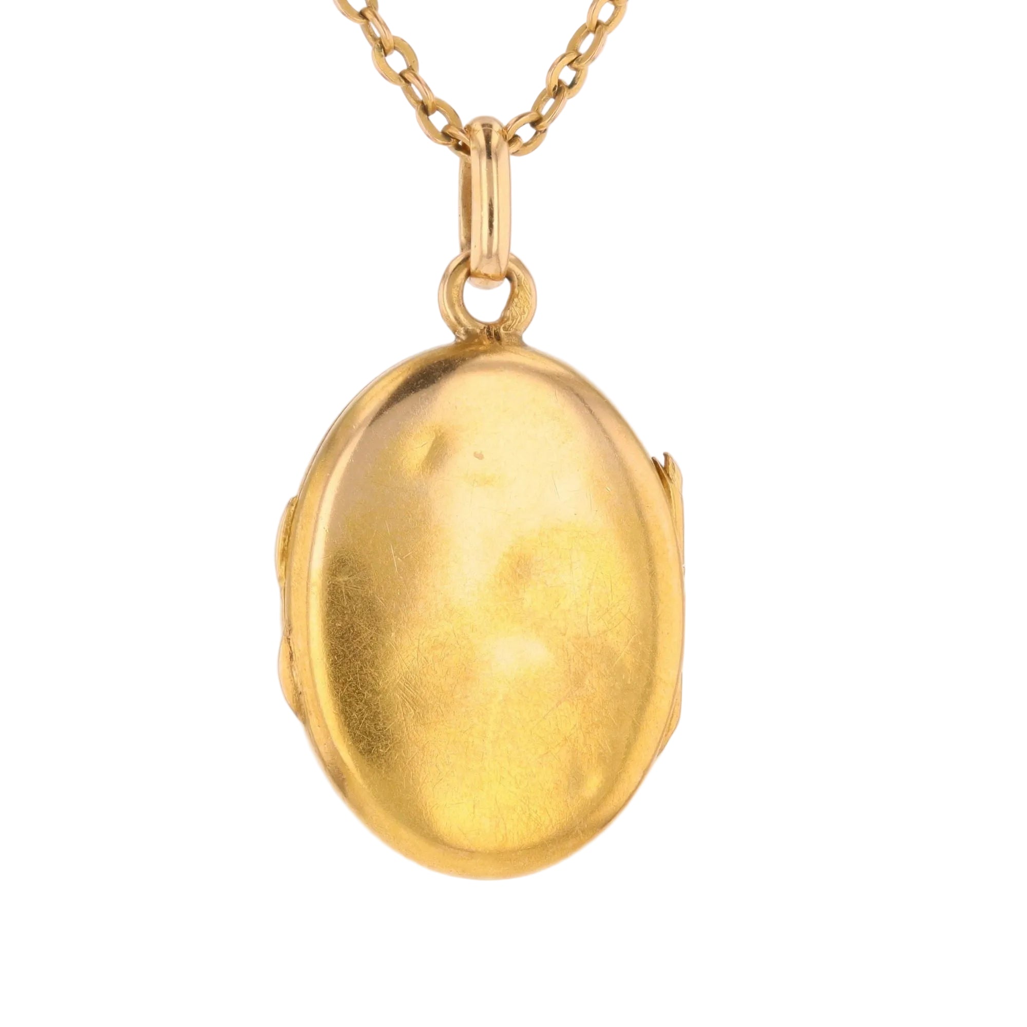 Yellow gold Locket with Pearl