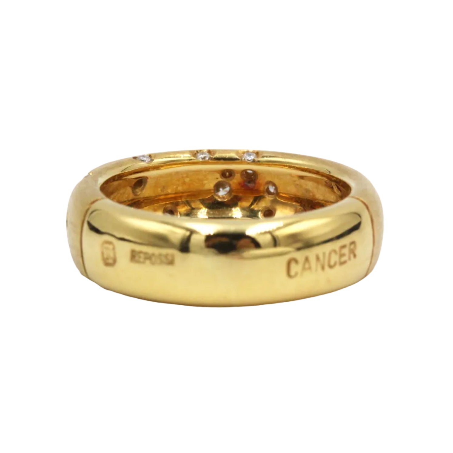 REPOSSI "Astrale" Band Ring in yellow gold and diamonds