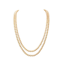 Necklace vintage cultured pearls and gold clasp