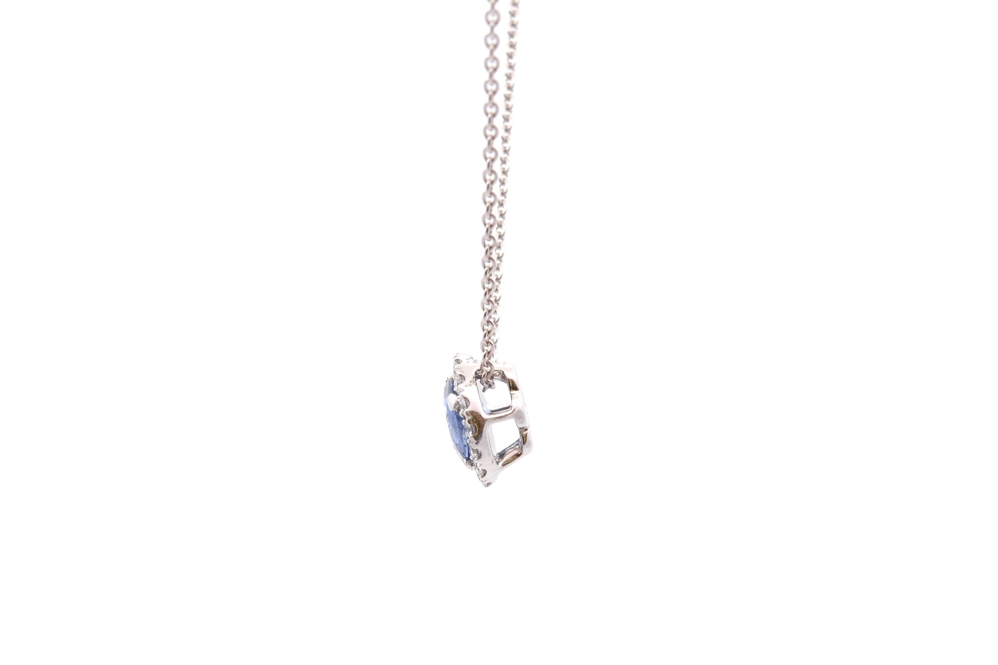 Collier saphir de 1,28cts et diamants