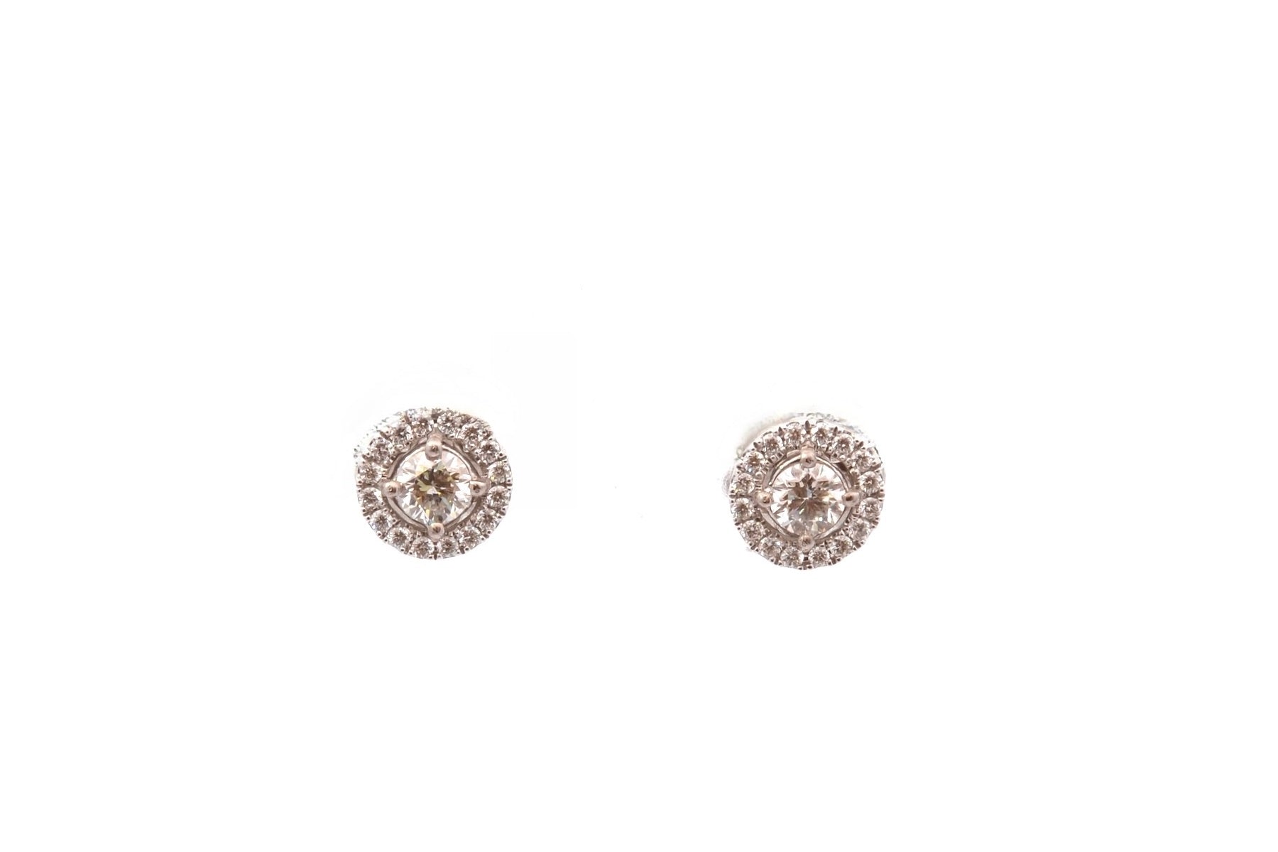 Boucles d'oreilles en diamants en or