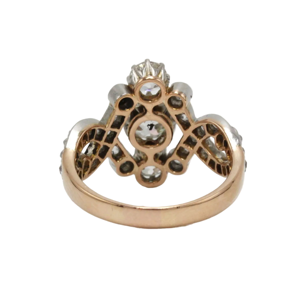 Yellow gold, Platinum, and Diamond ring