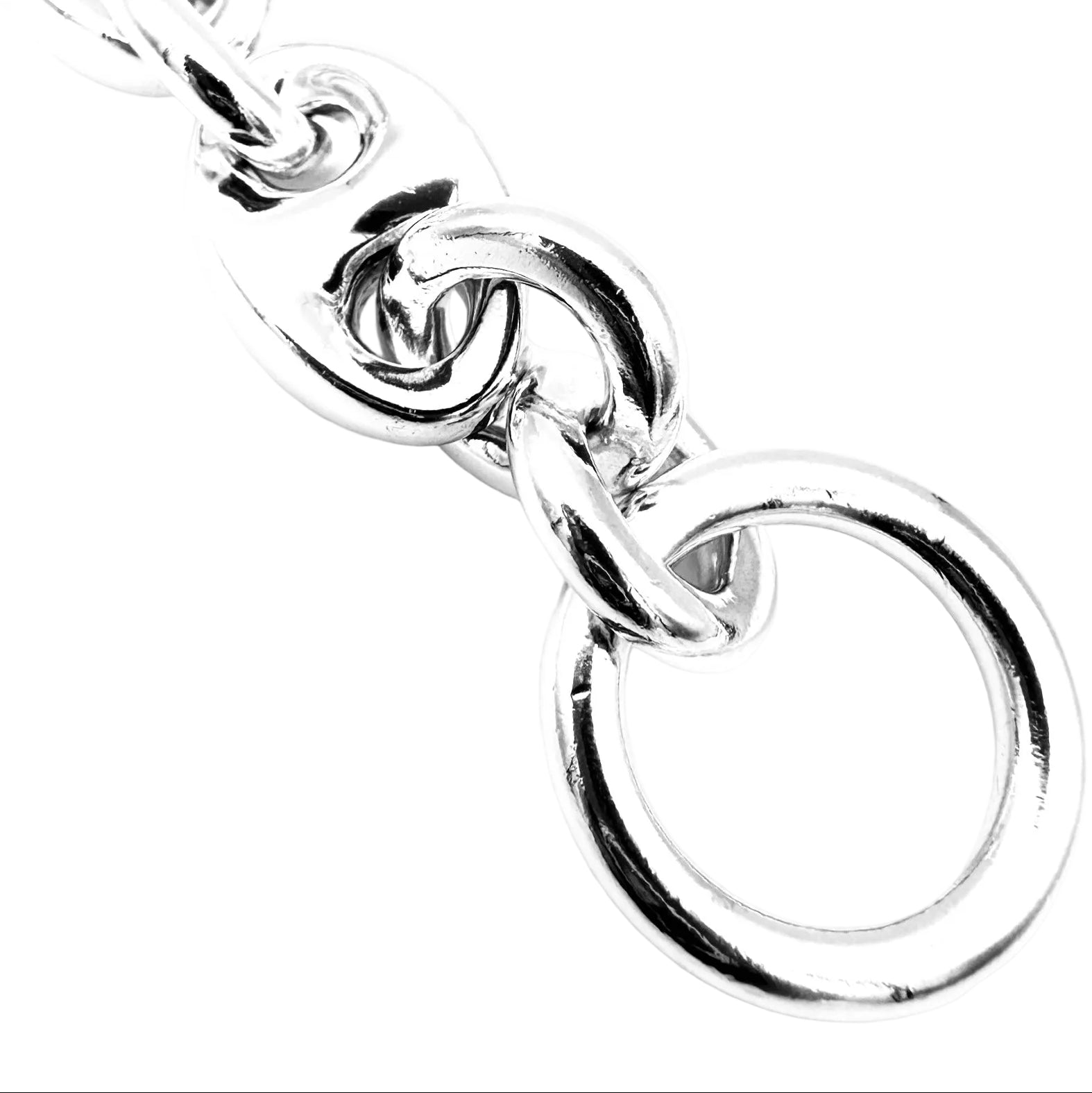 HERMÈS "Neptune" GM Silver Link Bracelet