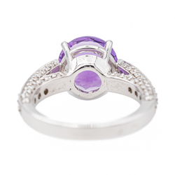 Bague Or blanc Améthyste