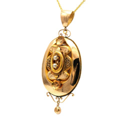 Yellow Gold and Pearl Pendant