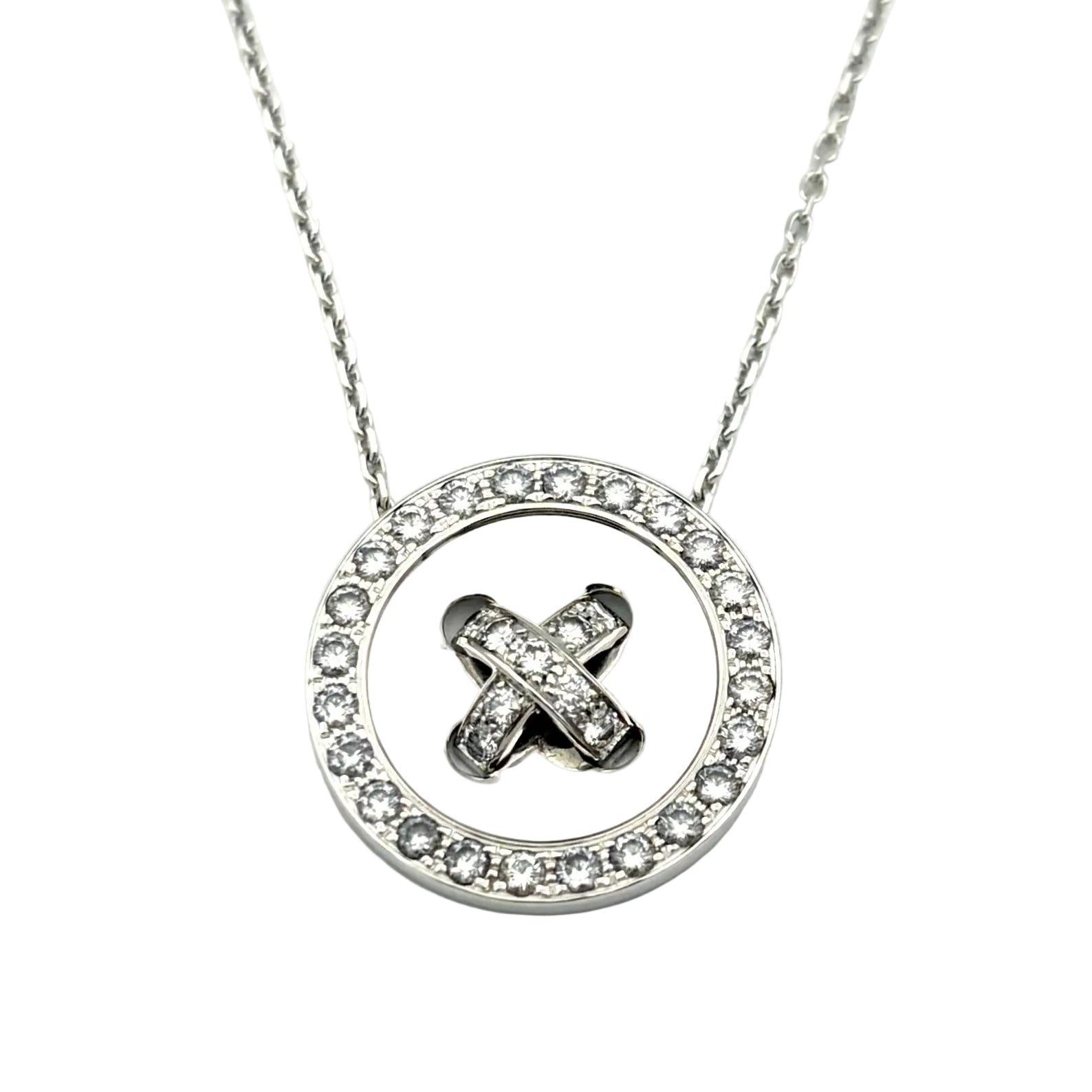 Necklace Pendant VAN CLEEF & ARPELS "Boutonnière" in White gold and Diamonds