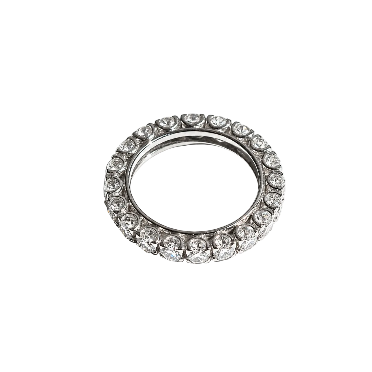 White Gold and Diamond Wedding Band