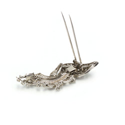 Double-Pin Brooch in Platinum and Diamonds