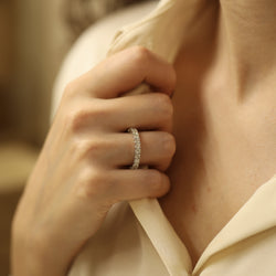 White Gold and Diamond Wedding Band