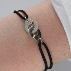 DINH VAN "Handcuffs" MM Bracelet in Platinum