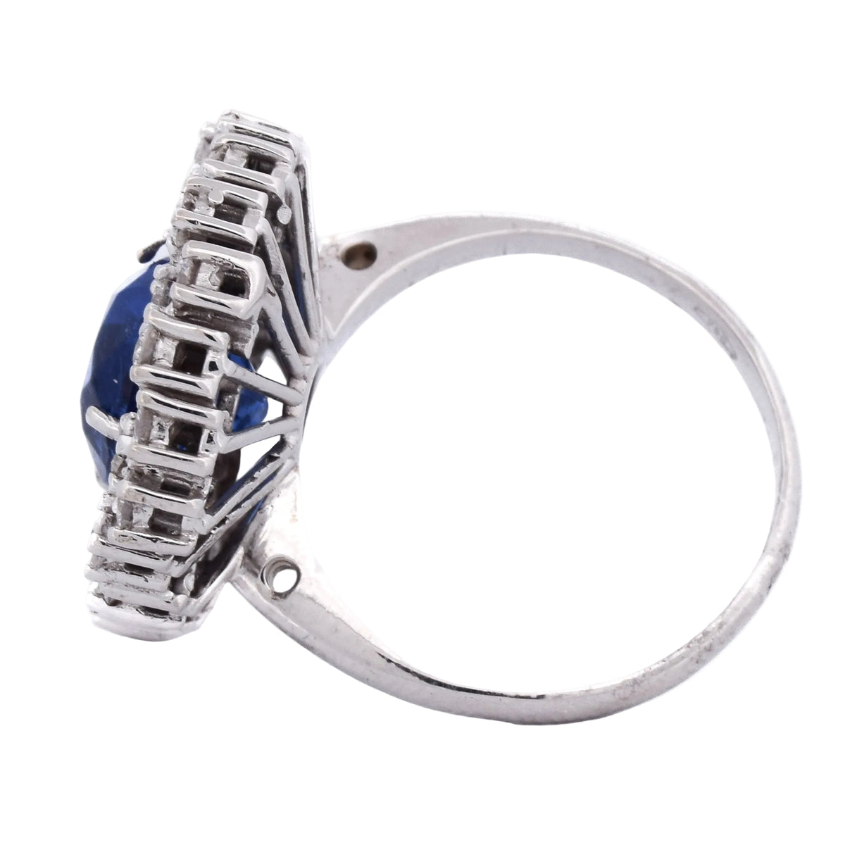 Entourage Ring in white gold, sapphire, and diamonds