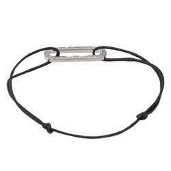 Bracelet DINH VAN "Maillon L" en or blanc et diamant