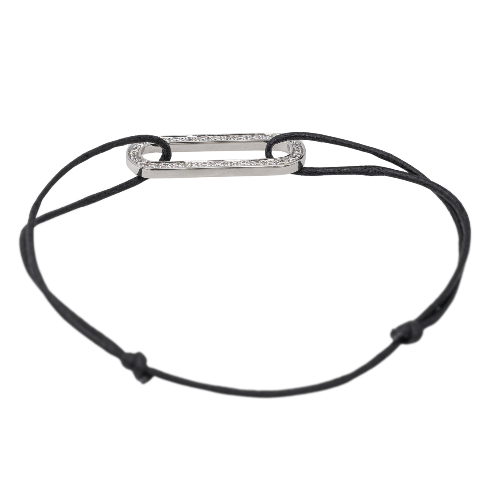 Bracelet DINH VAN "Maillon L" en or blanc et diamant