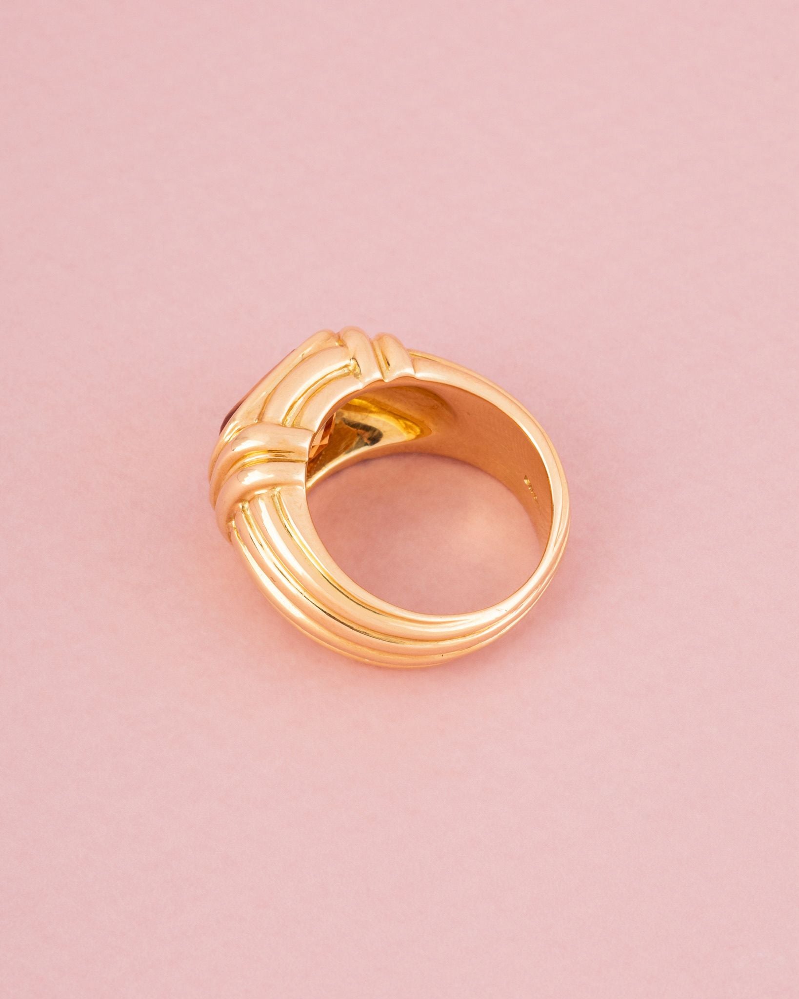 Bague BULGARI en or jaune et citrine