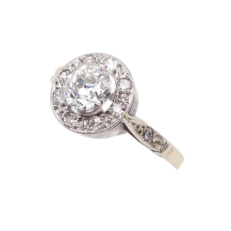 "Entourage" Ring in White Gold and Diamonds