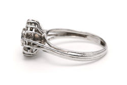 Bague Marguerite en or blanc et diamants