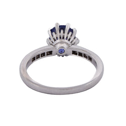 Solitaire Ring in White gold, Tanzanite and Diamonds