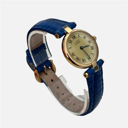 Montre CARTIER Must Ronde en vermeil et cuir