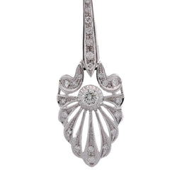 White Gold and Diamond Drop Earrings