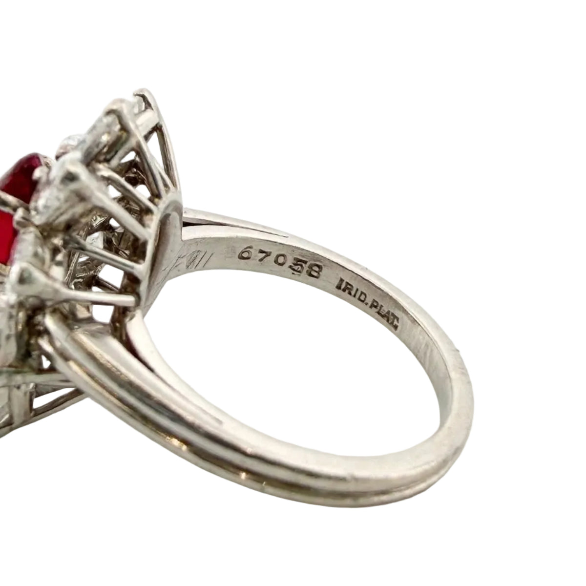 Marguerite Ring in Platinum, Ruby, and Diamonds