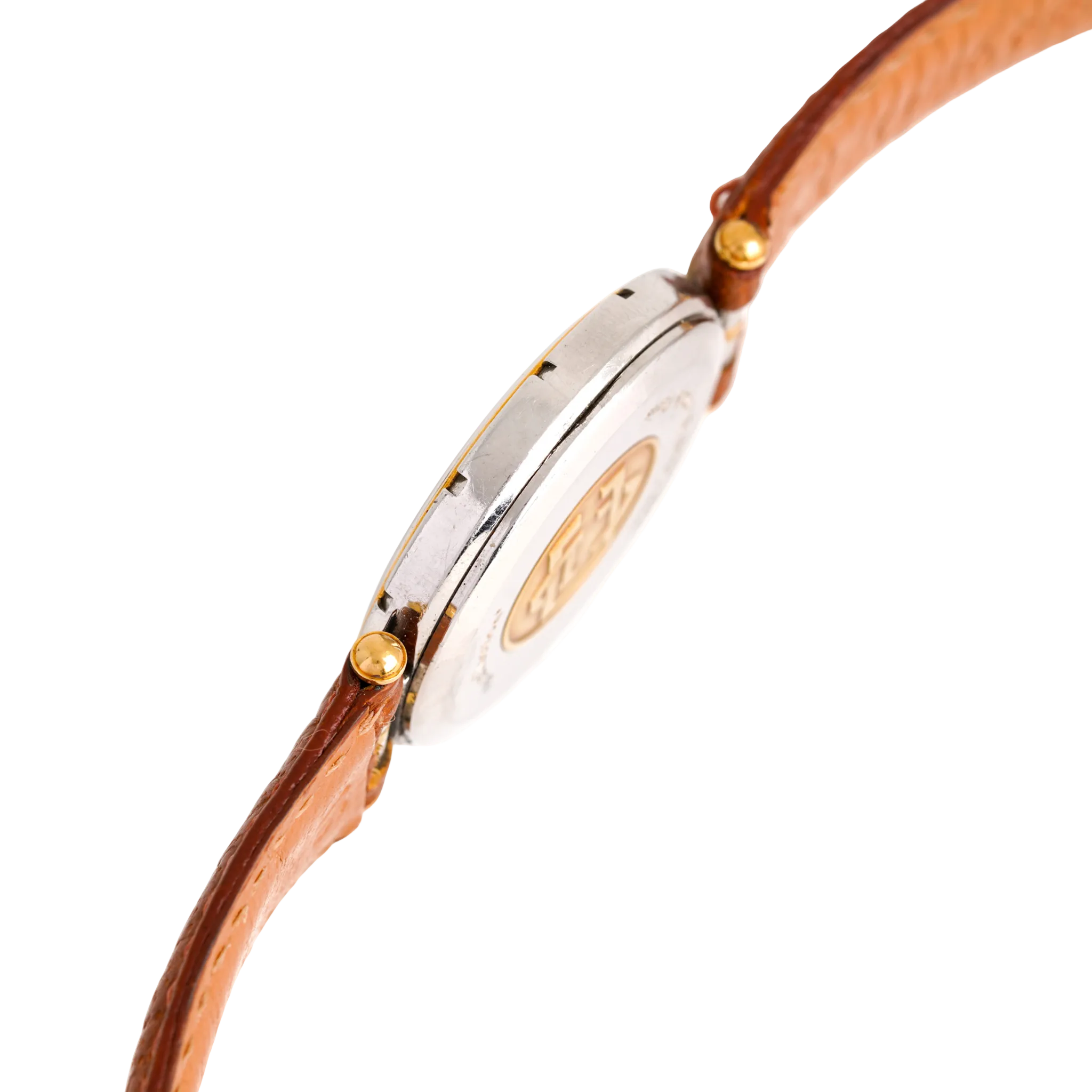 VAN CLEEF & ARPELS "PA 49" GM Watch in yellow gold, stainless steel, and leather