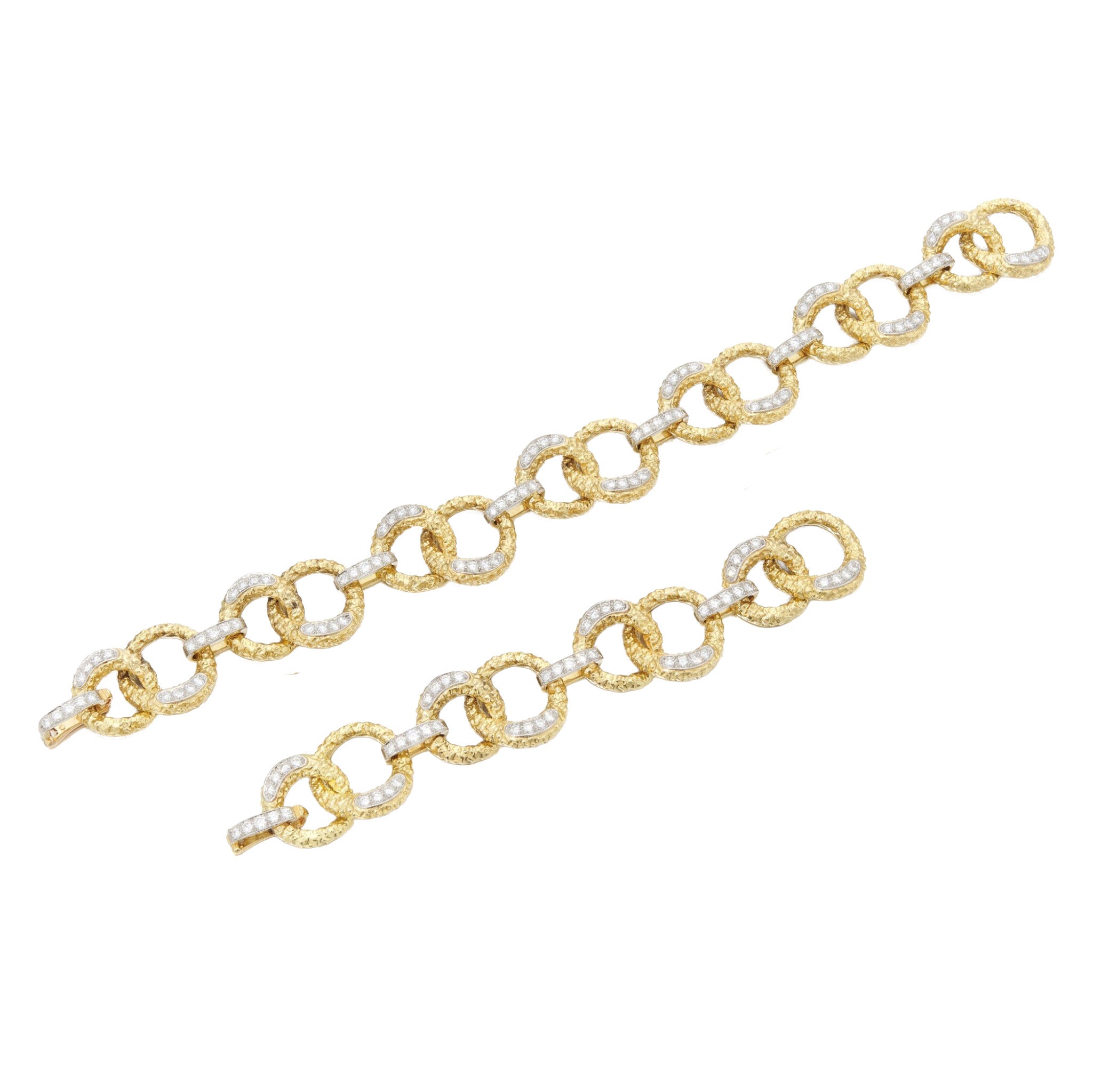 M. GERARD Necklace in yellow gold, Platinum, and Diamonds