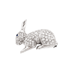 Broche Épingle en or blanc, platine et diamants