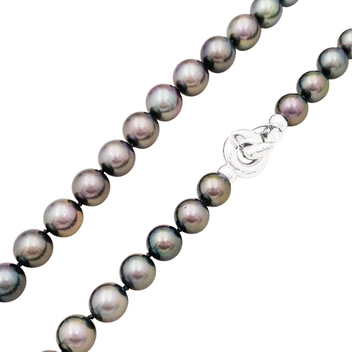 White Gold Pearl Necklace