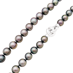 White Gold Pearl Necklace