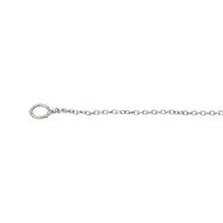White Gold Forçat Link Necklace with Diamonds