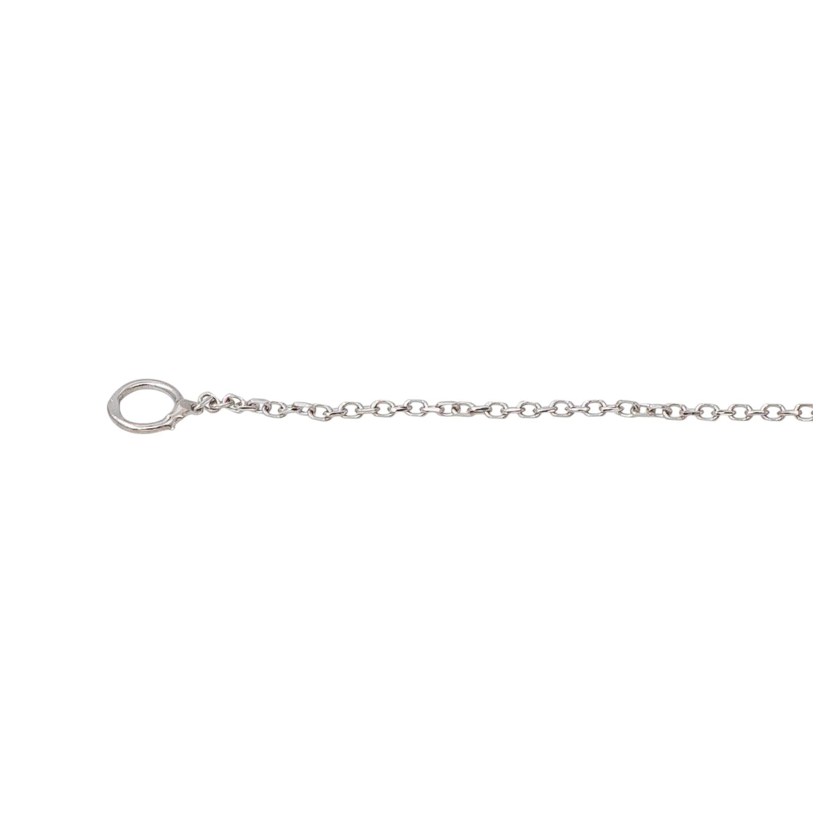White Gold Forçat Link Necklace with Diamonds
