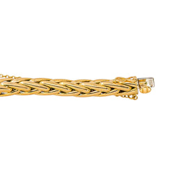 Yellow Gold Palm Leaf Link Necklace
