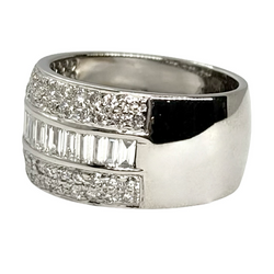White Gold and Diamond Band Ring