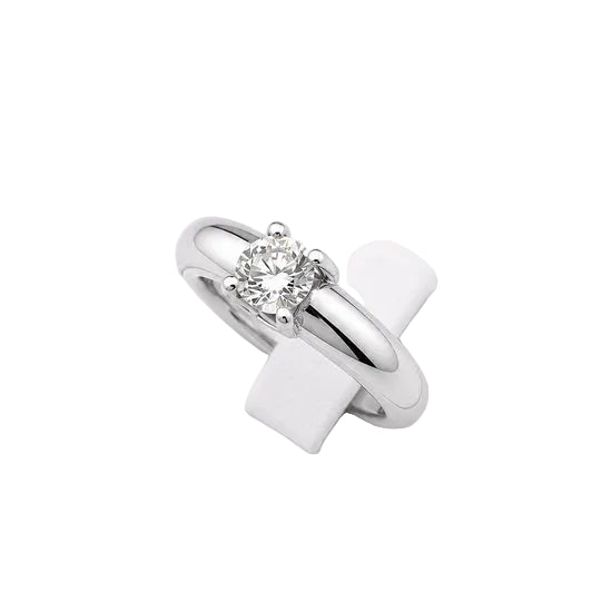 CARTIER Solitaire Ring in White Gold with Diamonds