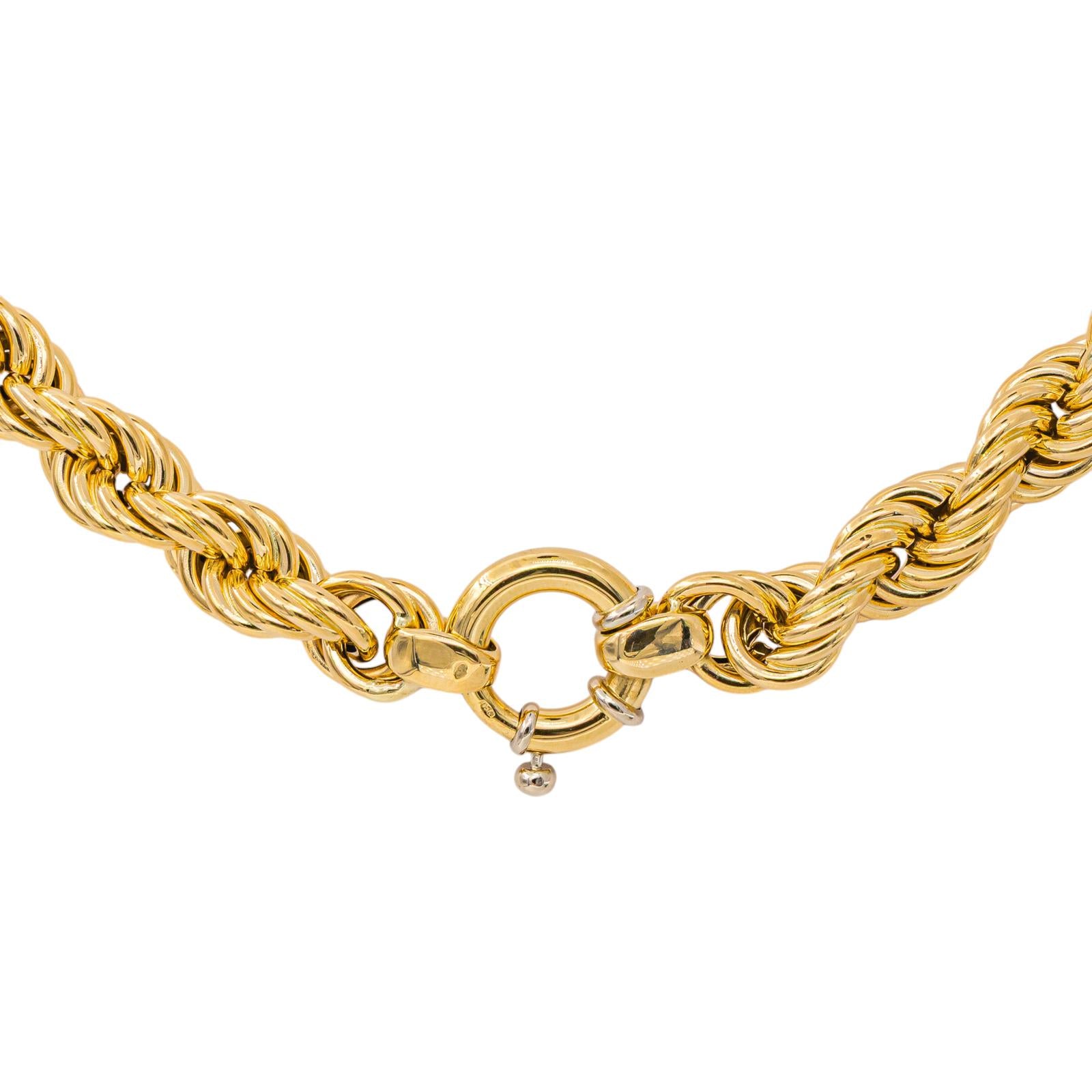 Yellow Gold Rope-Link Necklace