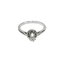 White gold and diamond Solitaire Ring