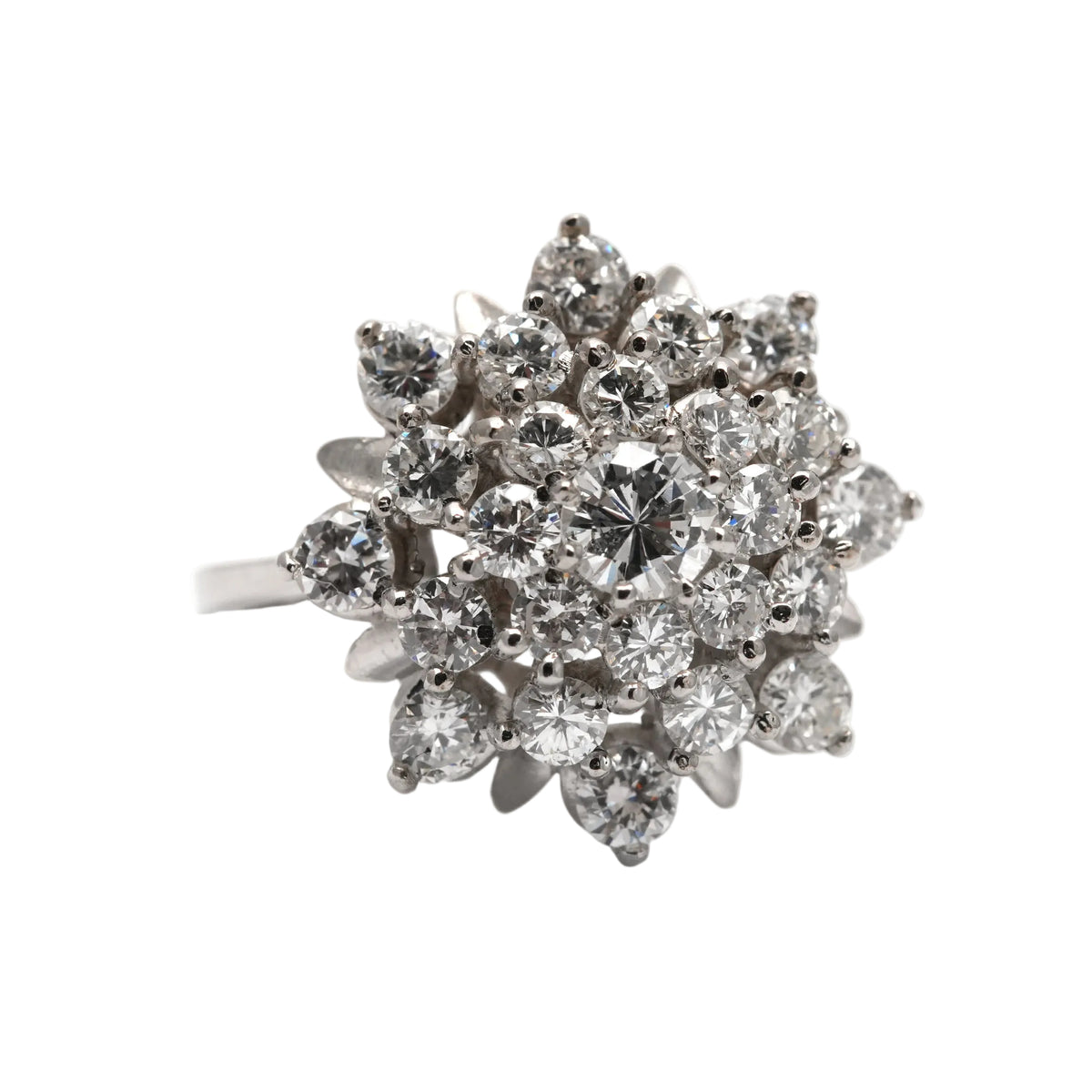 Marguerite Ring in White Gold and Diamonds