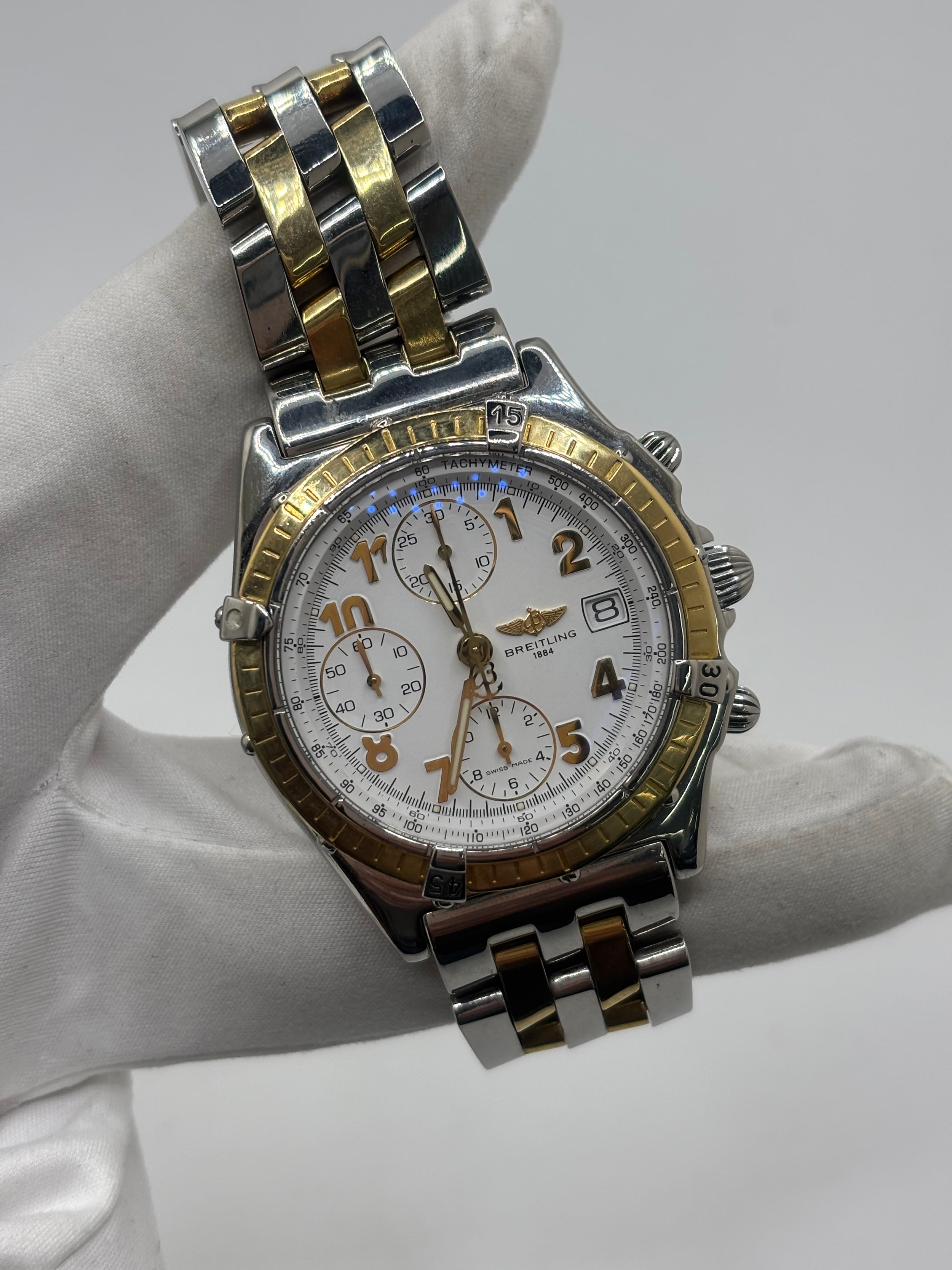 Breitling Chronomat Watch in Gold and Steel