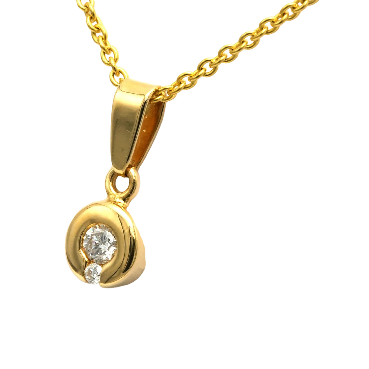 Yellow Gold and Diamond Pendant