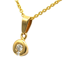 Yellow Gold and Diamond Pendant