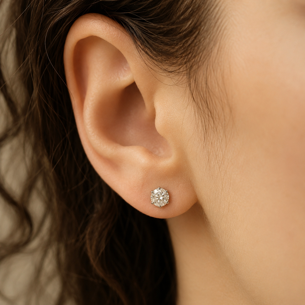 Earrings in White Gold, Platinum, and Diamonds