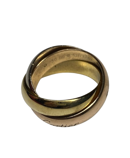 CARTIER "Trinity" GM Wedding Band in white gold, yellow gold, and rose gold