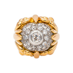 Bague Cocktail Or jaune Diamant