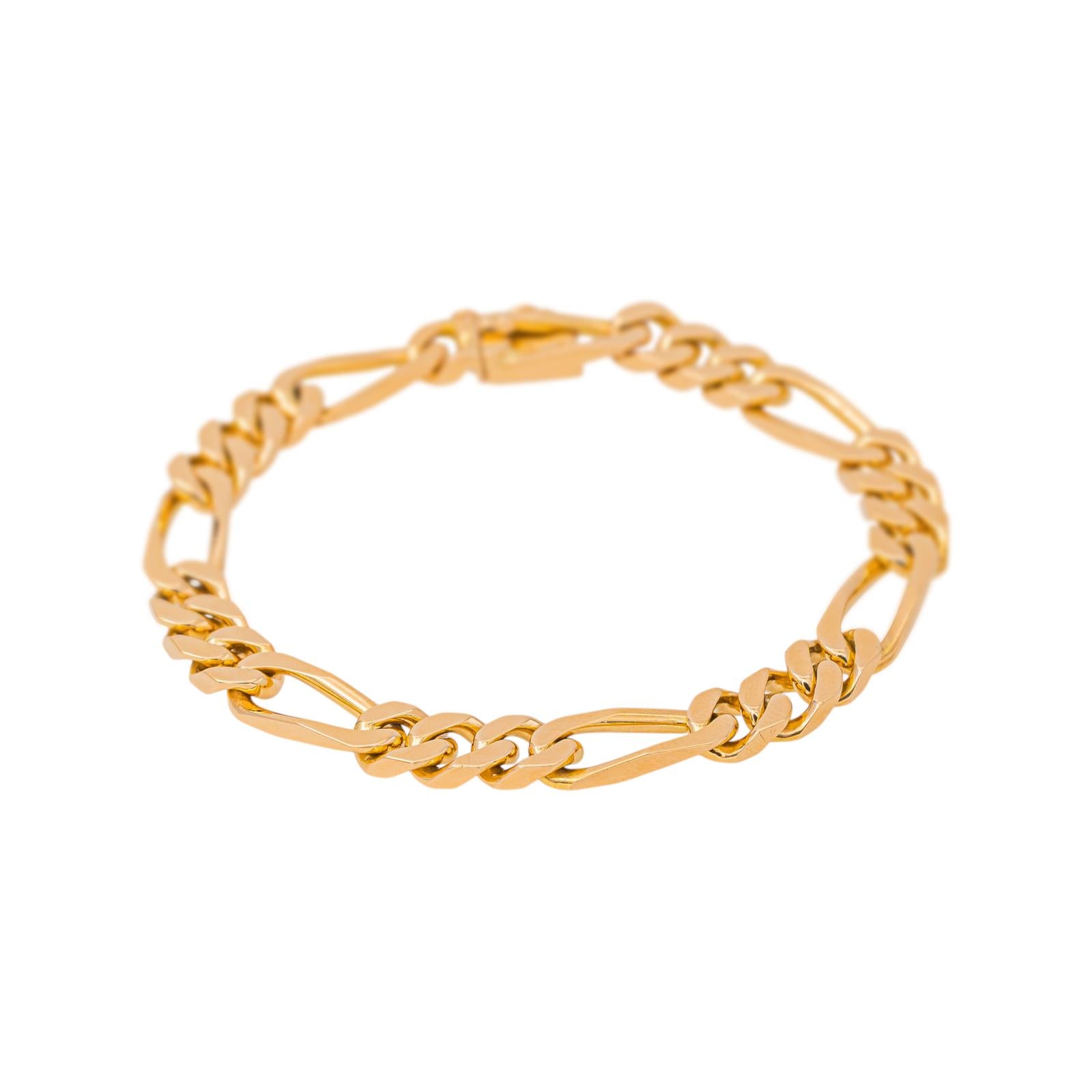 Bracelet Maille figaro Or rose