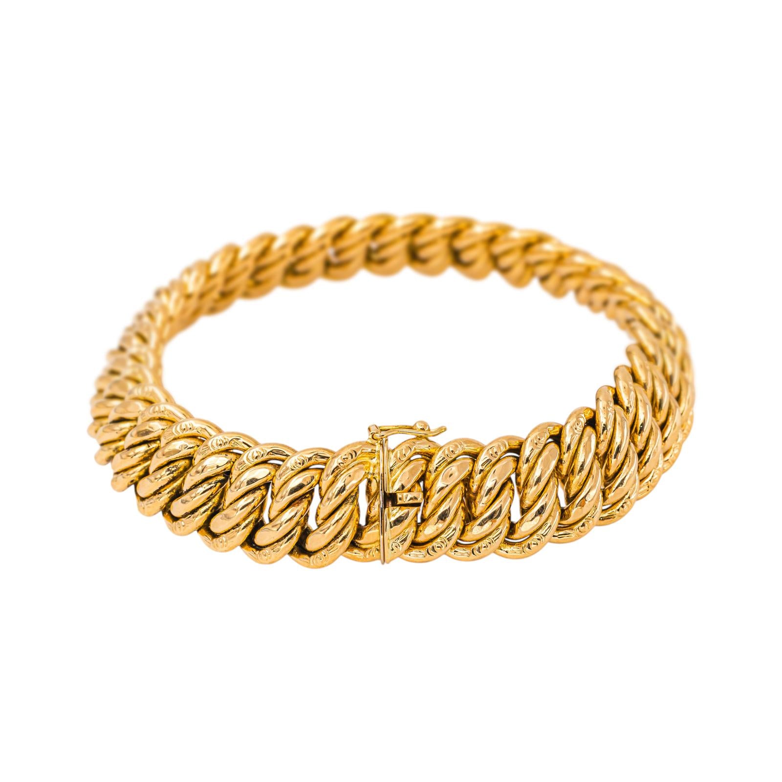 Yellow Gold American Link Bracelet