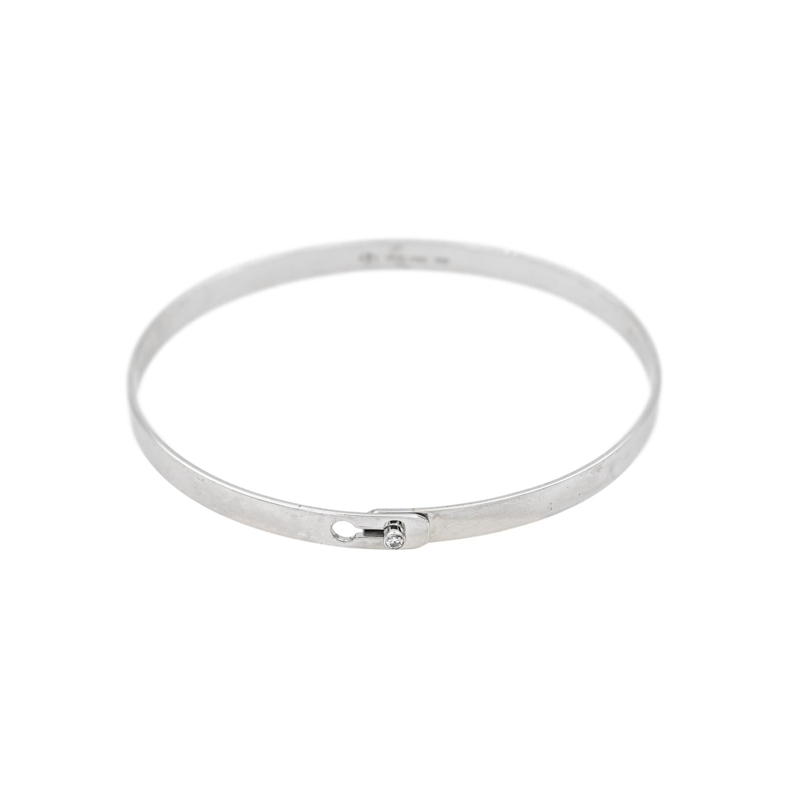Dinh Van Bracelet Bangle Lock White gold Diamond